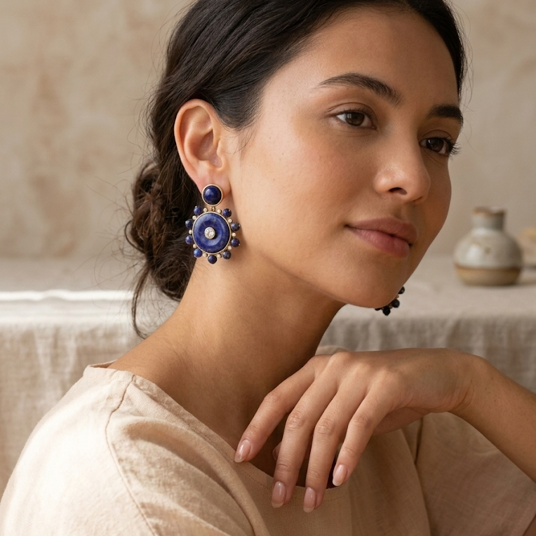 Lapis Lazuli Drop Earrings